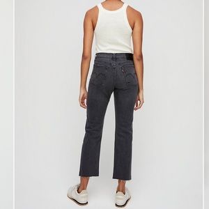 Levi wedge straight jeans in black